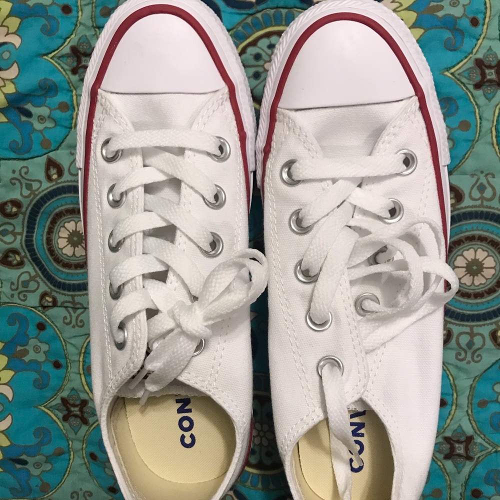 Brand New White Converse All Stars size 5
